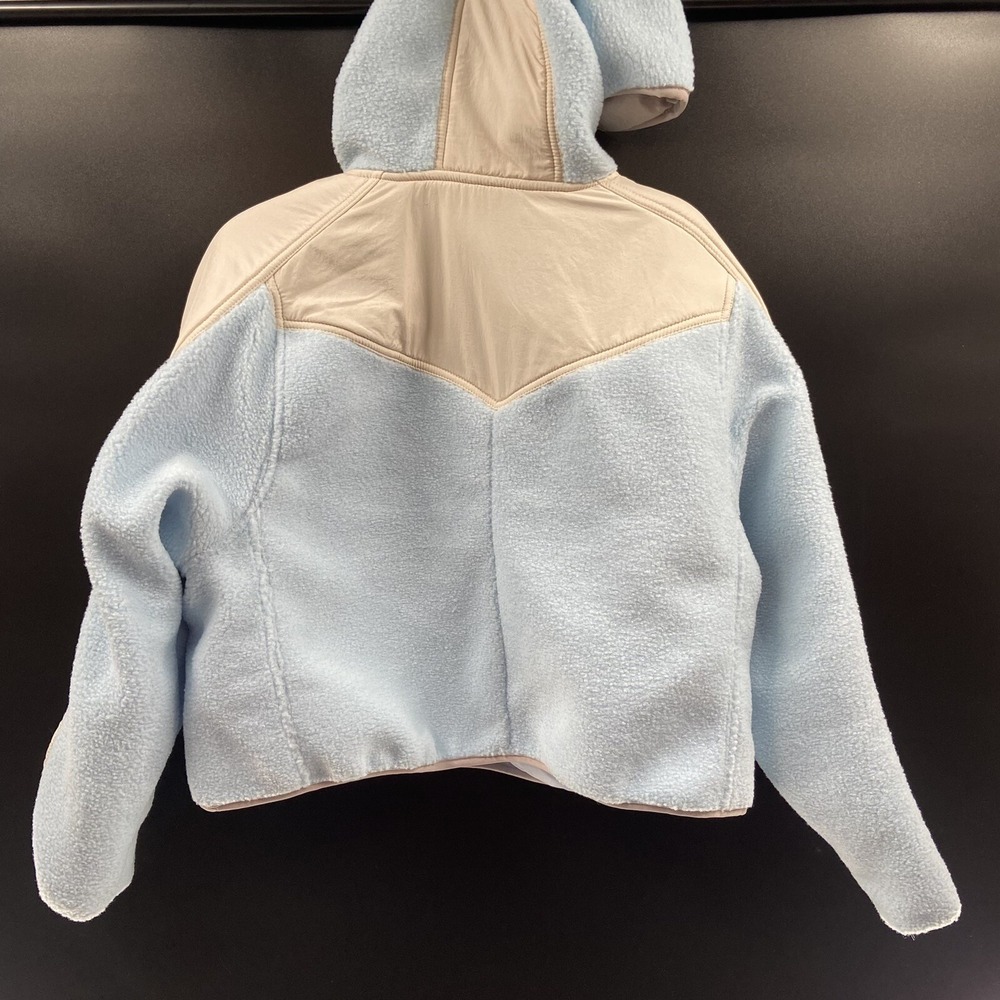 Nike Air Jordan Cozy Cropped Fleece Hoodie Loose Fit Women's L UNC‎ Blue NWT - Picture 3 of 9